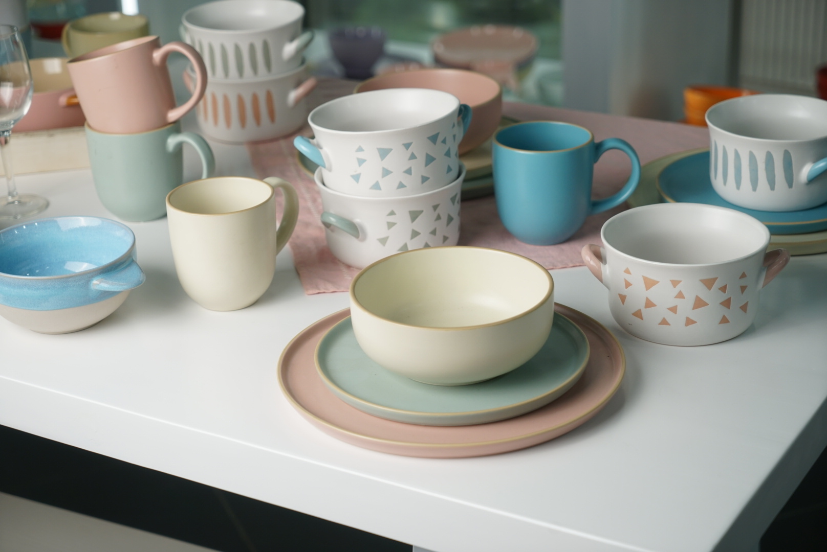 stoneware spring color dinnerware set