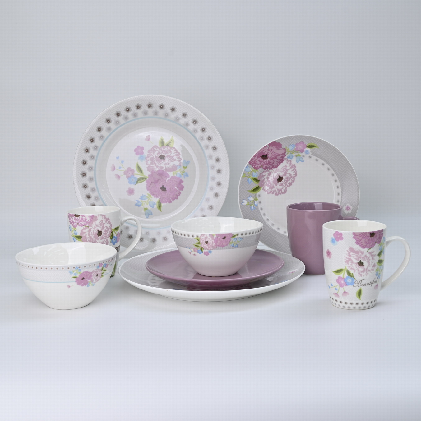 new bone china dinnerware set with flower design