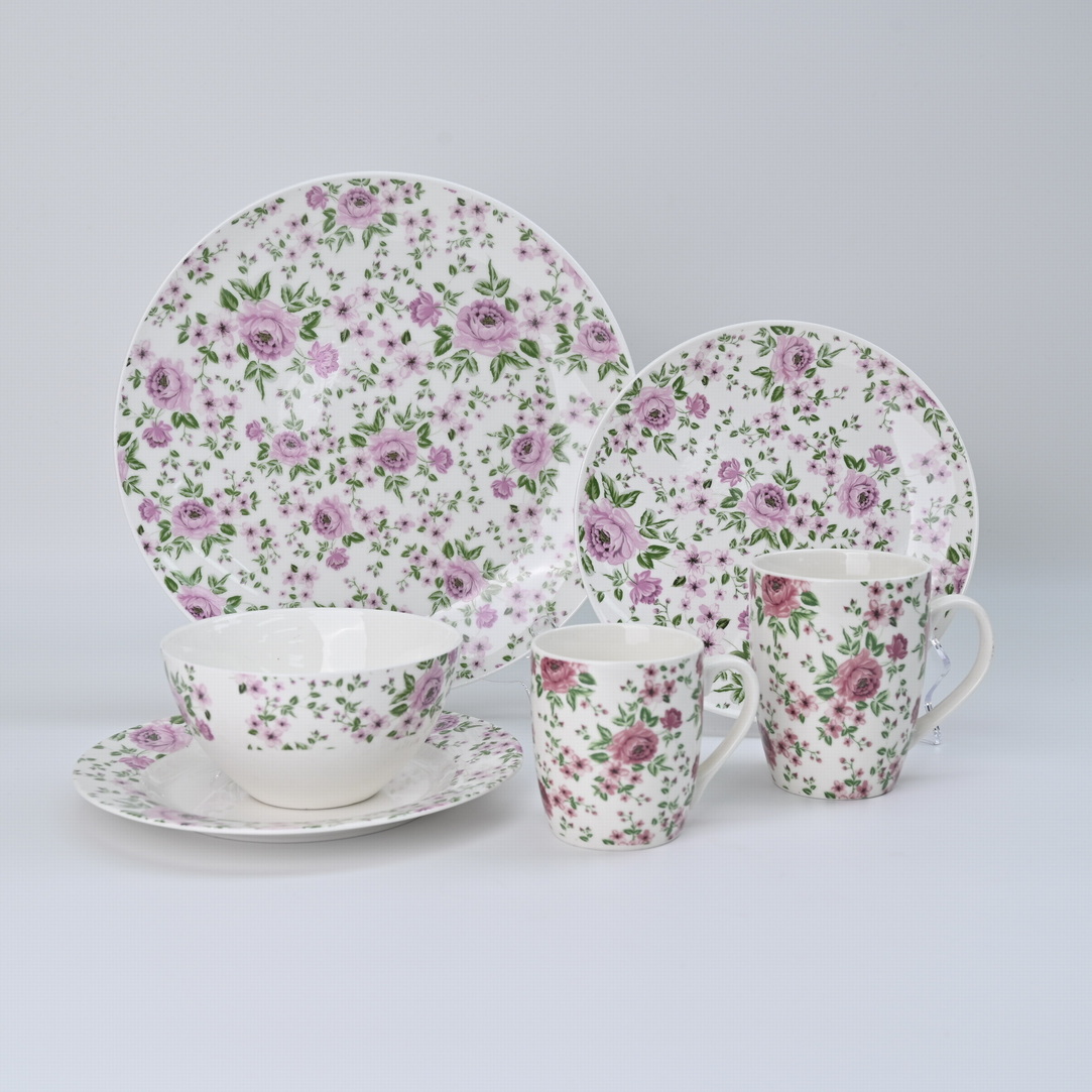 new bone china dinnerware set with small flower design