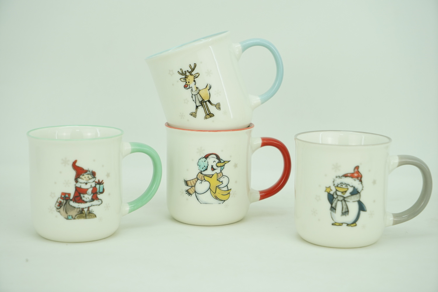 new bone china coffee mug set with Christmas design