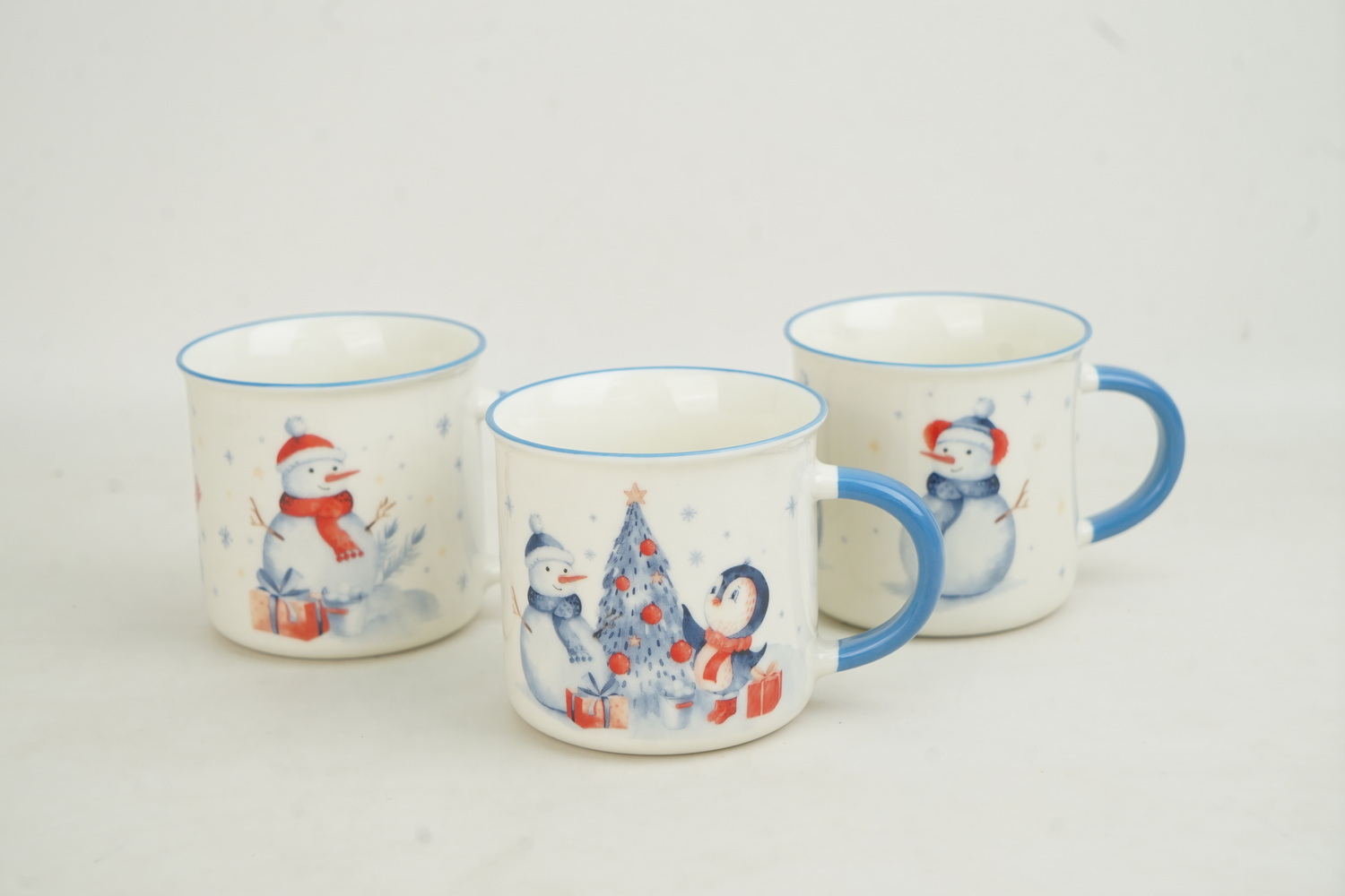 new bone china mug with Christmas design snow man