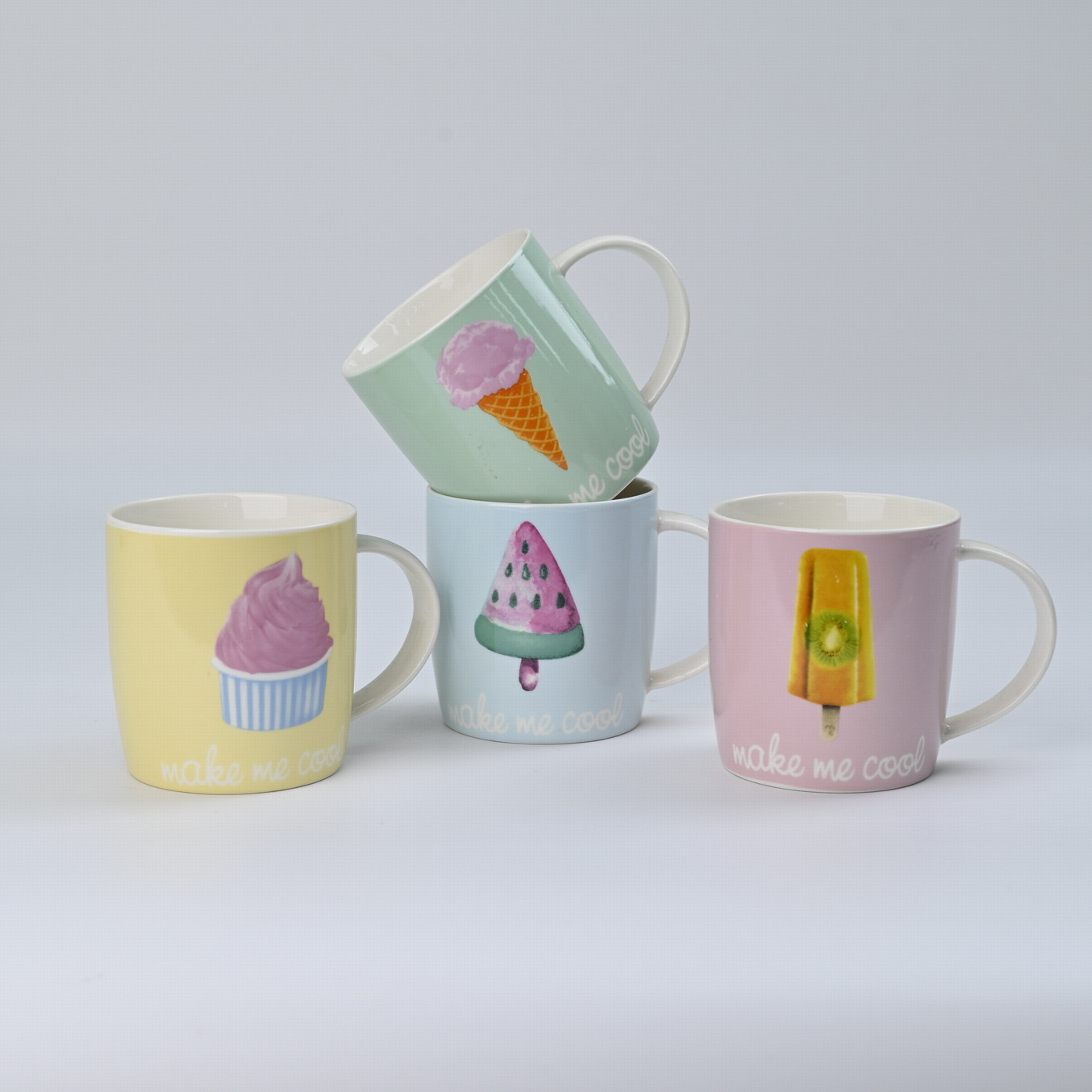 new bone china bullet mug with summer ice cream design