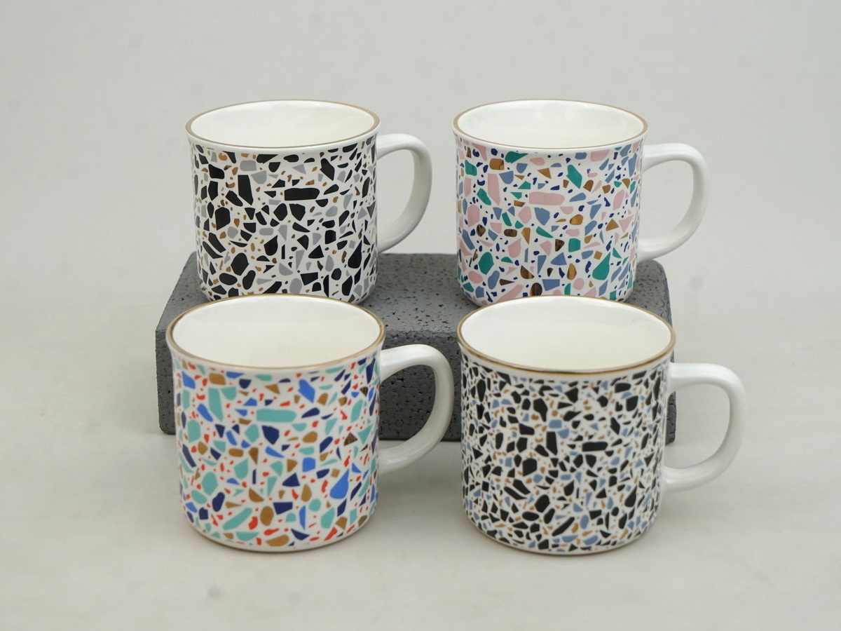 new bone china mug with mosaic style