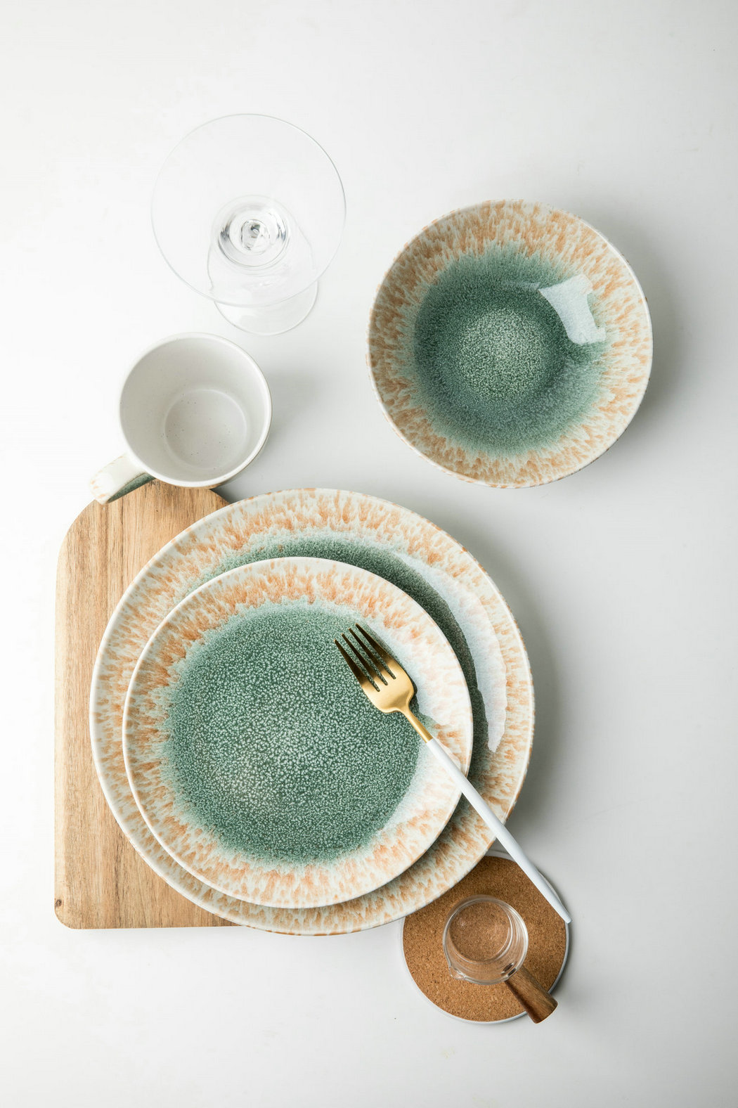 stoneware reactive glaze dinnerware set QX