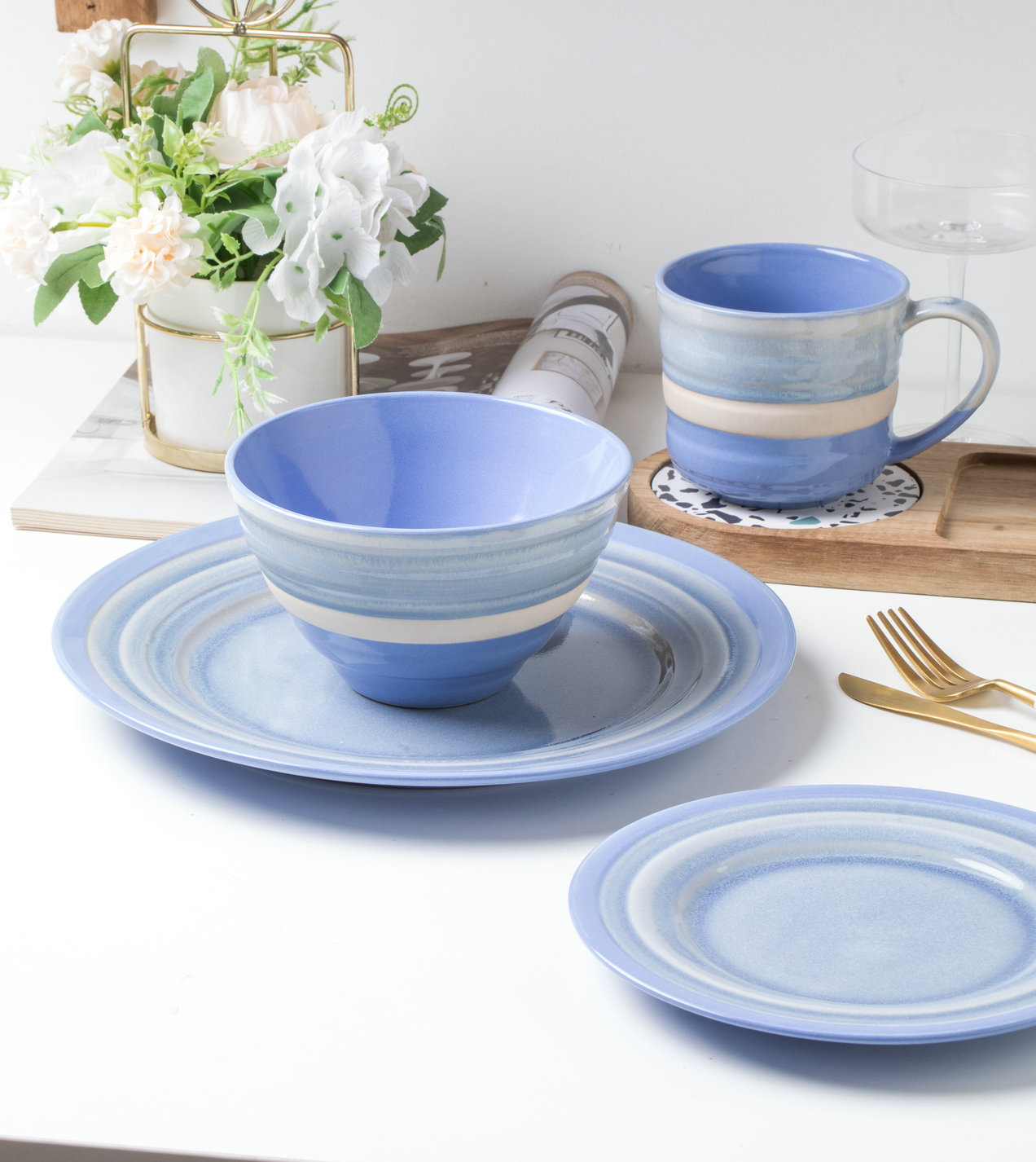 stoneware dinnerware set QX