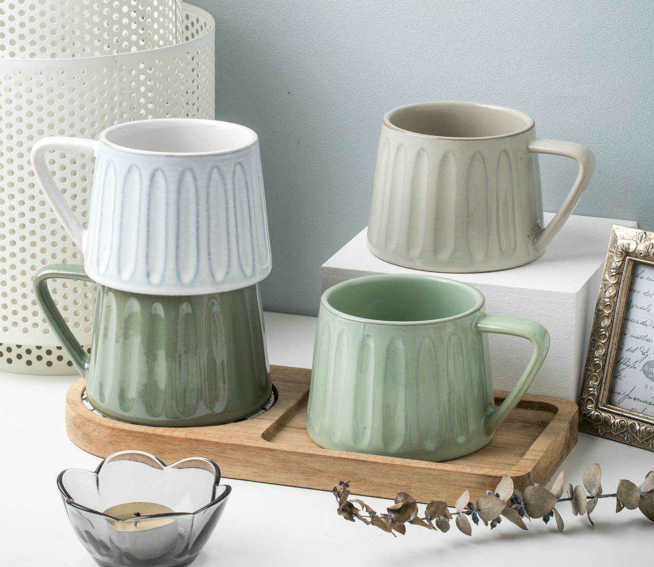 stoneware mug set QX